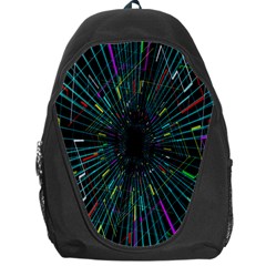 Colorful Geometric Electrical Line Block Grid Zooming Movement Backpack Bag