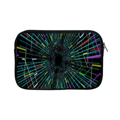 Colorful Geometric Electrical Line Block Grid Zooming Movement Apple Ipad Mini Zipper Cases by Mariart