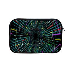 Colorful Geometric Electrical Line Block Grid Zooming Movement Apple Macbook Pro 13  Zipper Case