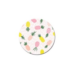 Pineapple Rainbow Fruite Pink Yellow Green Polka Dots Golf Ball Marker by Mariart