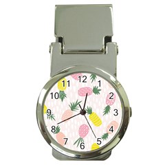 Pineapple Rainbow Fruite Pink Yellow Green Polka Dots Money Clip Watches