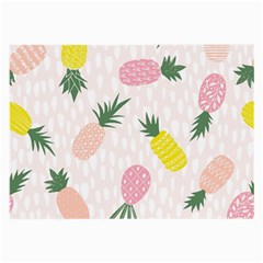 Pineapple Rainbow Fruite Pink Yellow Green Polka Dots Large Glasses Cloth (2-side) by Mariart