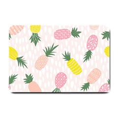 Pineapple Rainbow Fruite Pink Yellow Green Polka Dots Small Doormat  by Mariart