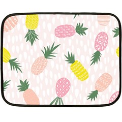 Pineapple Rainbow Fruite Pink Yellow Green Polka Dots Double Sided Fleece Blanket (mini)  by Mariart