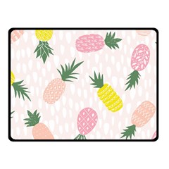 Pineapple Rainbow Fruite Pink Yellow Green Polka Dots Fleece Blanket (small) by Mariart