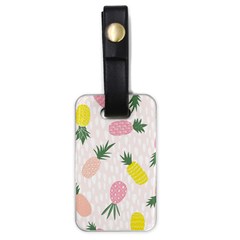 Pineapple Rainbow Fruite Pink Yellow Green Polka Dots Luggage Tags (one Side)  by Mariart