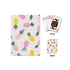 Pineapple Rainbow Fruite Pink Yellow Green Polka Dots Playing Cards (mini)  by Mariart