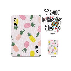 Pineapple Rainbow Fruite Pink Yellow Green Polka Dots Playing Cards 54 (mini)  by Mariart