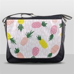 Pineapple Rainbow Fruite Pink Yellow Green Polka Dots Messenger Bags