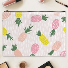 Pineapple Rainbow Fruite Pink Yellow Green Polka Dots Cosmetic Bag (xxxl)  by Mariart