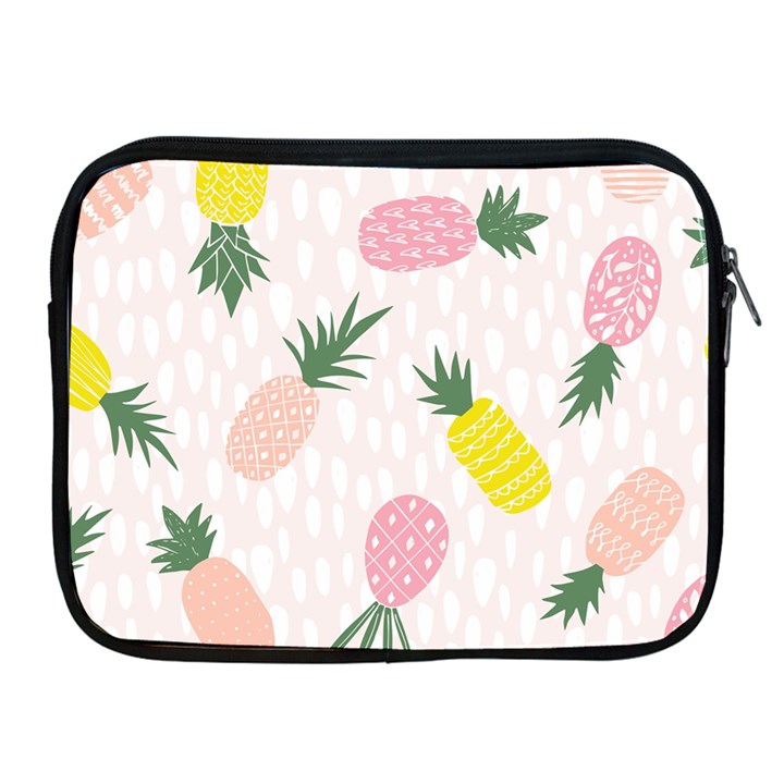 Pineapple Rainbow Fruite Pink Yellow Green Polka Dots Apple iPad 2/3/4 Zipper Cases