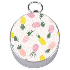 Pineapple Rainbow Fruite Pink Yellow Green Polka Dots Silver Compasses by Mariart