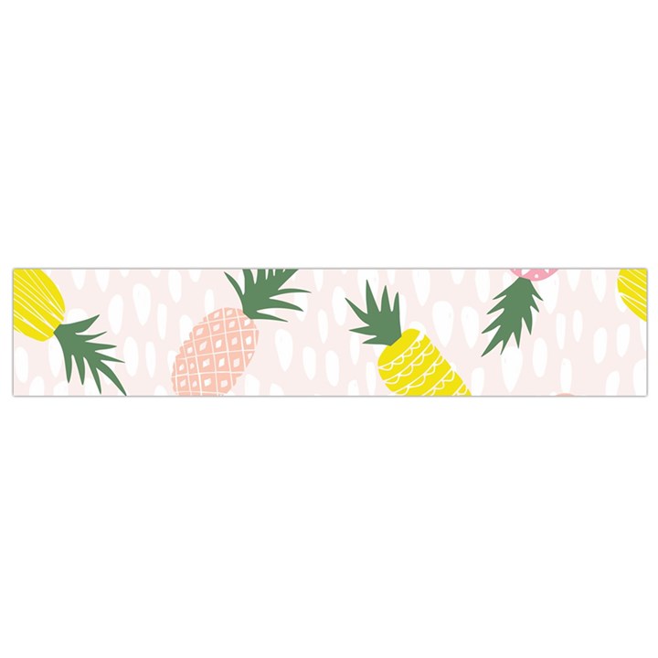 Pineapple Rainbow Fruite Pink Yellow Green Polka Dots Flano Scarf (Small)