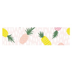 Pineapple Rainbow Fruite Pink Yellow Green Polka Dots Satin Scarf (oblong) by Mariart