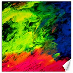 Neon Rainbow Green Pink Blue Red Painting Canvas 12  X 12  