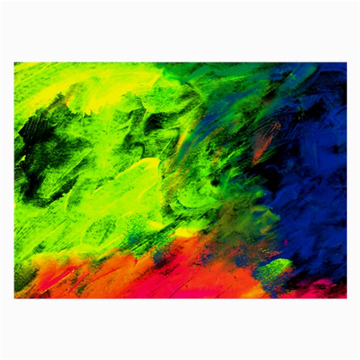 Neon Rainbow Green Pink Blue Red Painting Large Glasses Cloth (2-Side)