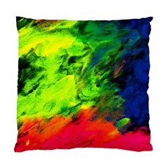 Neon Rainbow Green Pink Blue Red Painting Standard Cushion Case (one Side)