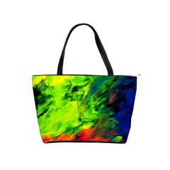 Neon Rainbow Green Pink Blue Red Painting Shoulder Handbags