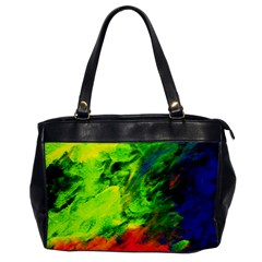 Neon Rainbow Green Pink Blue Red Painting Office Handbags