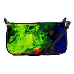 Neon Rainbow Green Pink Blue Red Painting Shoulder Clutch Bags