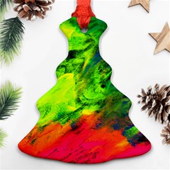 Neon Rainbow Green Pink Blue Red Painting Ornament (christmas Tree)  by Mariart