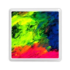 Neon Rainbow Green Pink Blue Red Painting Memory Card Reader (square) 