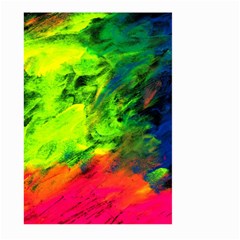 Neon Rainbow Green Pink Blue Red Painting Large Garden Flag (two Sides)