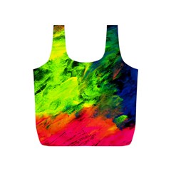 Neon Rainbow Green Pink Blue Red Painting Full Print Recycle Bags (s) 