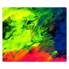 Neon Rainbow Green Pink Blue Red Painting Double Sided Flano Blanket (small) 