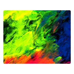 Neon Rainbow Green Pink Blue Red Painting Double Sided Flano Blanket (large)  by Mariart