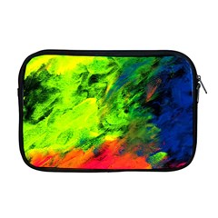 Neon Rainbow Green Pink Blue Red Painting Apple Macbook Pro 17  Zipper Case