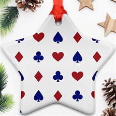 Playing Cards Hearts Diamonds Ornament (star)