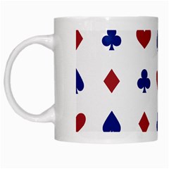 Playing Cards Hearts Diamonds White Mugs by Mariart