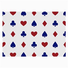 Playing Cards Hearts Diamonds Large Glasses Cloth (2-side) by Mariart