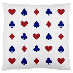 Playing Cards Hearts Diamonds Large Cushion Case (two Sides) by Mariart