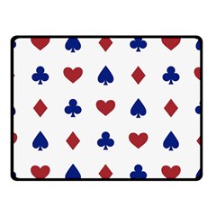 Playing Cards Hearts Diamonds Double Sided Fleece Blanket (small)  by Mariart