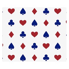 Playing Cards Hearts Diamonds Double Sided Flano Blanket (small)  by Mariart