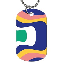 Rainbow Pink Yellow Bluw Green Rainbow Dog Tag (two Sides)