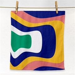 Rainbow Pink Yellow Bluw Green Rainbow Face Towel by Mariart