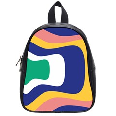 Rainbow Pink Yellow Bluw Green Rainbow School Bag (small) by Mariart