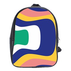 Rainbow Pink Yellow Bluw Green Rainbow School Bag (xl)