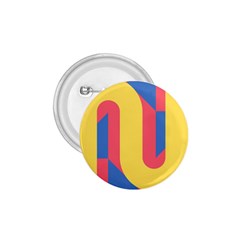 Rainbow Sign Yellow Red Blue Retro 1 75  Buttons