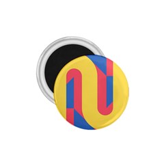 Rainbow Sign Yellow Red Blue Retro 1 75  Magnets by Mariart