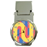 Rainbow Sign Yellow Red Blue Retro Money Clip Watches Front