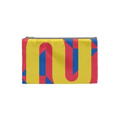 Rainbow Sign Yellow Red Blue Retro Cosmetic Bag (small) 