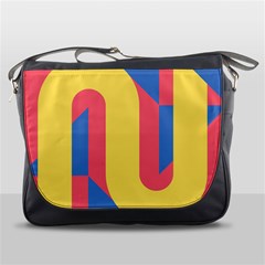 Rainbow Sign Yellow Red Blue Retro Messenger Bags