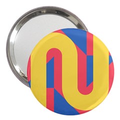 Rainbow Sign Yellow Red Blue Retro 3  Handbag Mirrors by Mariart