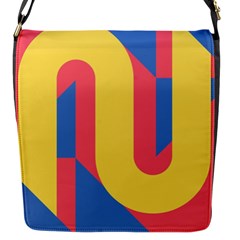 Rainbow Sign Yellow Red Blue Retro Flap Messenger Bag (s)