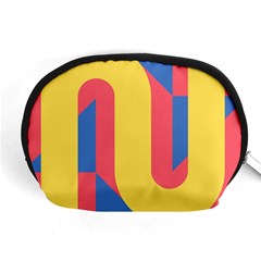 Rainbow Sign Yellow Red Blue Retro Accessory Pouches (medium) 