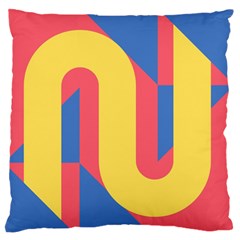 Rainbow Sign Yellow Red Blue Retro Standard Flano Cushion Case (one Side)